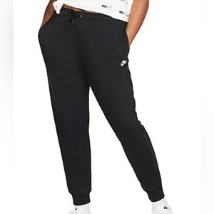 Nike Sportswear Essential Cotton-Blend Black Jogger Sweat Pants, Women’s Size 1X
